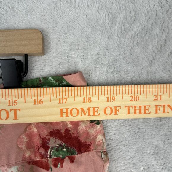 Talbots Pleated Skirt 16 Floral Rose Pink High Waist Cottagecore Boho Twee Retro - Picture 8 of 12